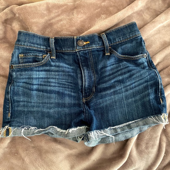 Abercrombie & Fitch Pants - Abercrombie & Fitch Blue denim frayed jean shorts